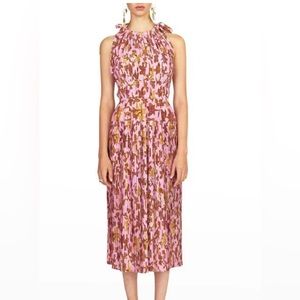NEW Ulla Johnson 100% Silk Amalthea Pink Floral Dress, Sold Out